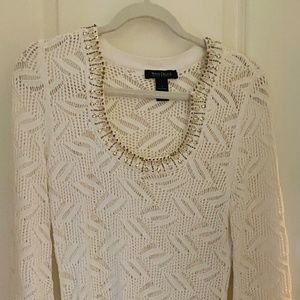 White House/Black Market: Knit-Jeweled-Top